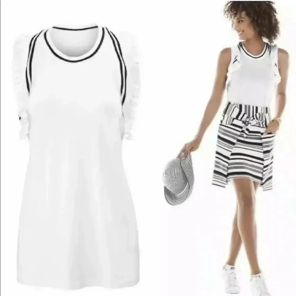 CAbi Topspin Tee Sleeveless Blouse Tank Top Black